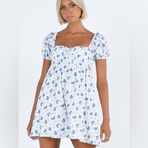 Princess Polly White Floral Let's Dance Mini Dress